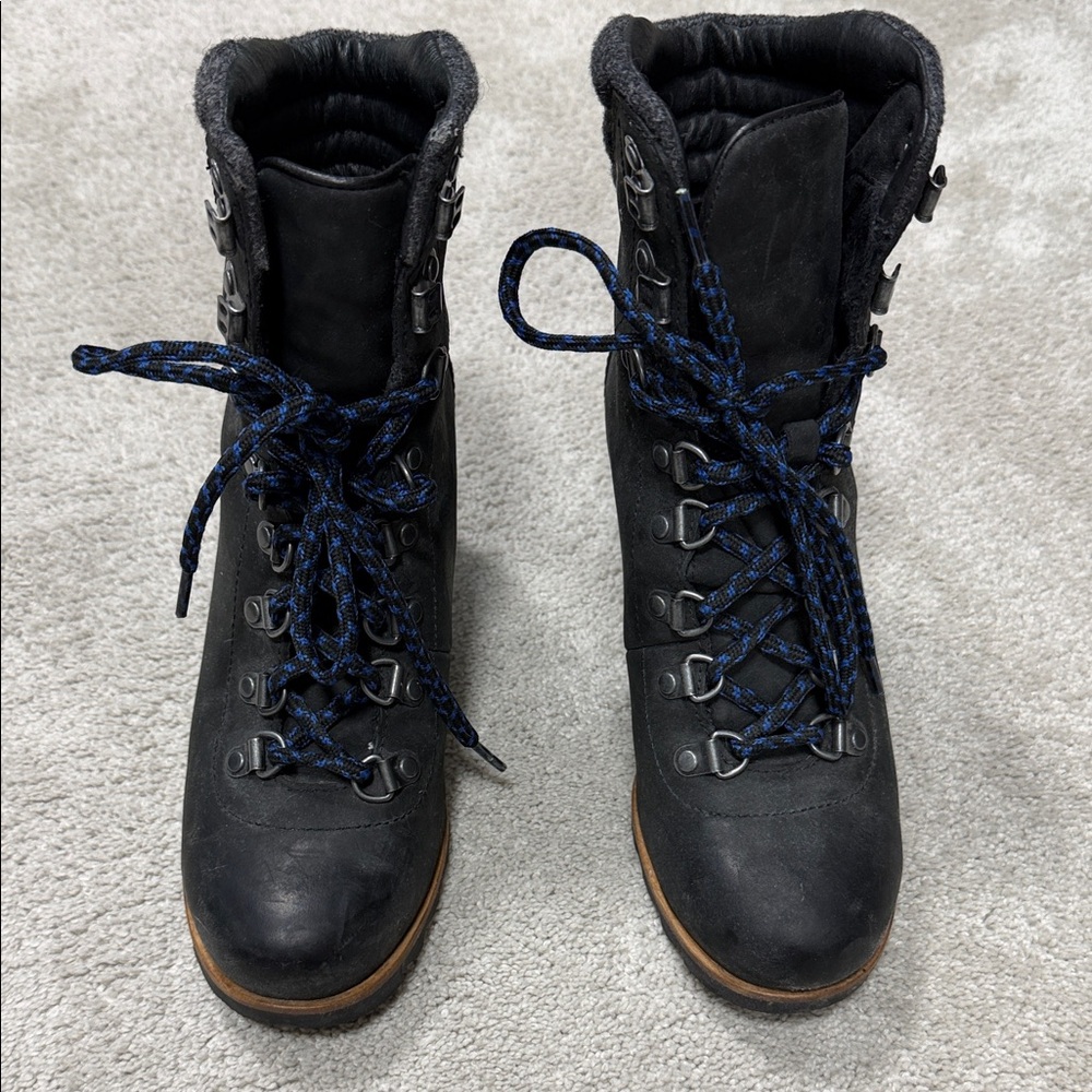 Black Leather Women's Boots